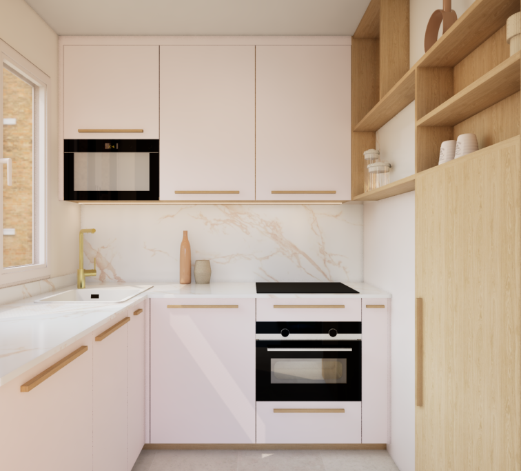 Cuisine moderne avec rangement optimisé