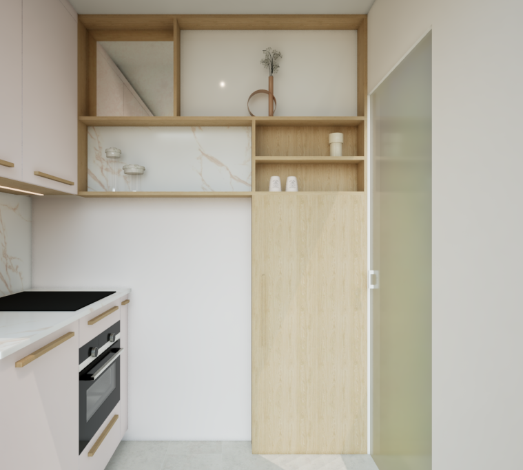 Mur de rangement esthétique et ergonomique